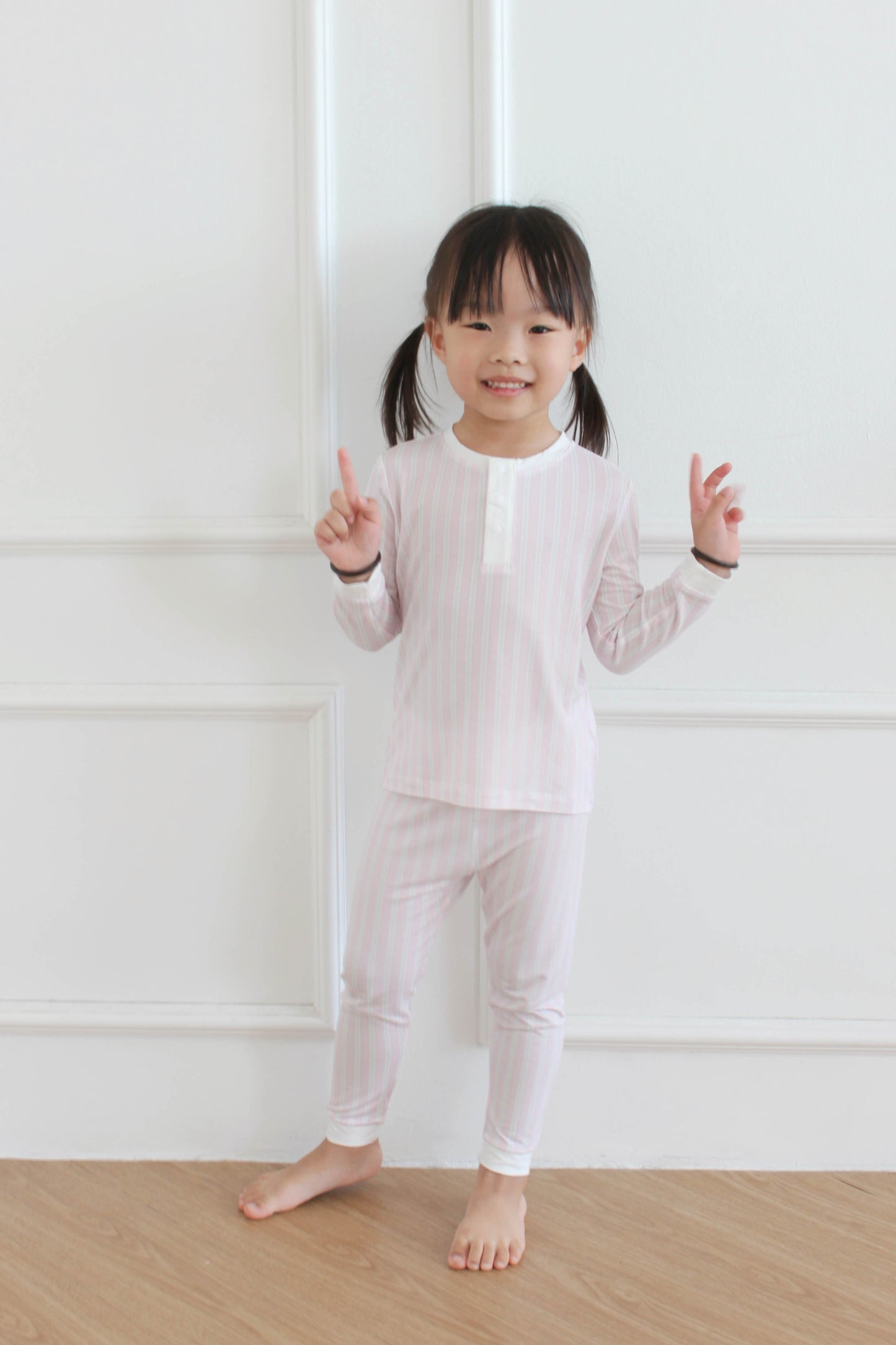 Sustainable Choice Modal Long Sleeve Pyjamas - Pink Stripe