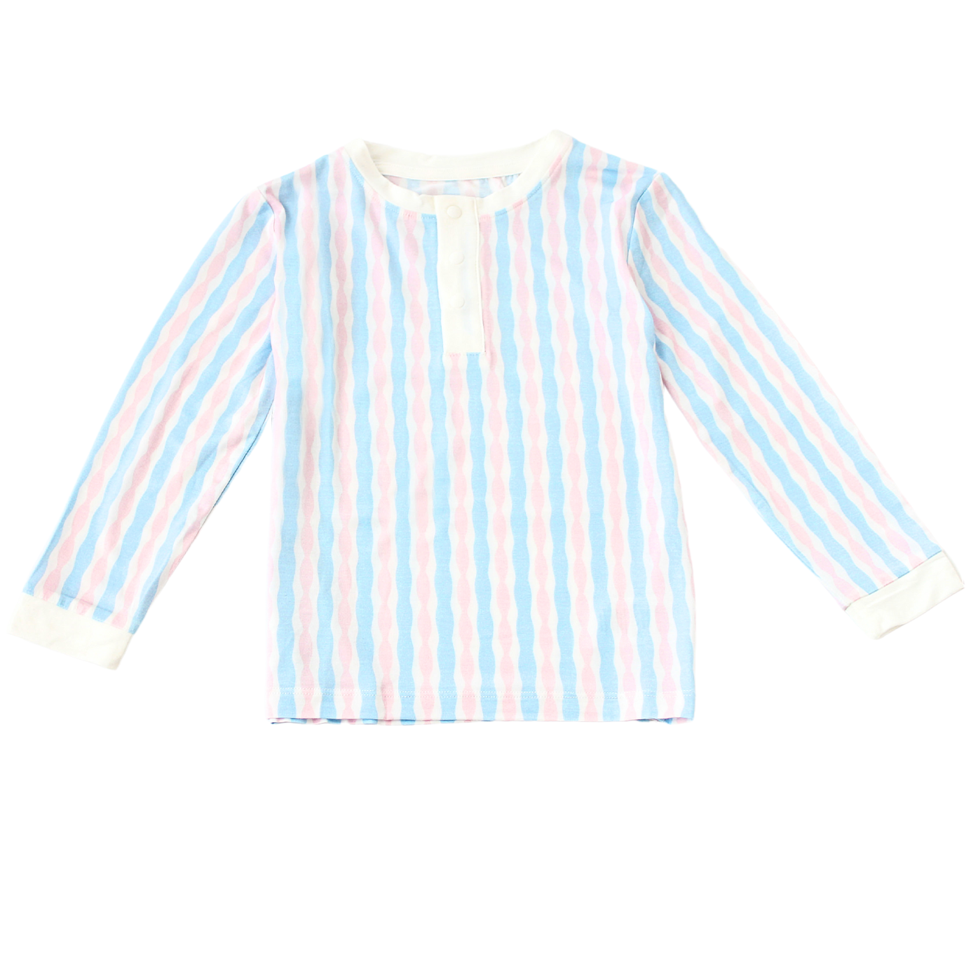 Sustainable Choice Modal Long Sleeve Pyjamas - Wavy Blue