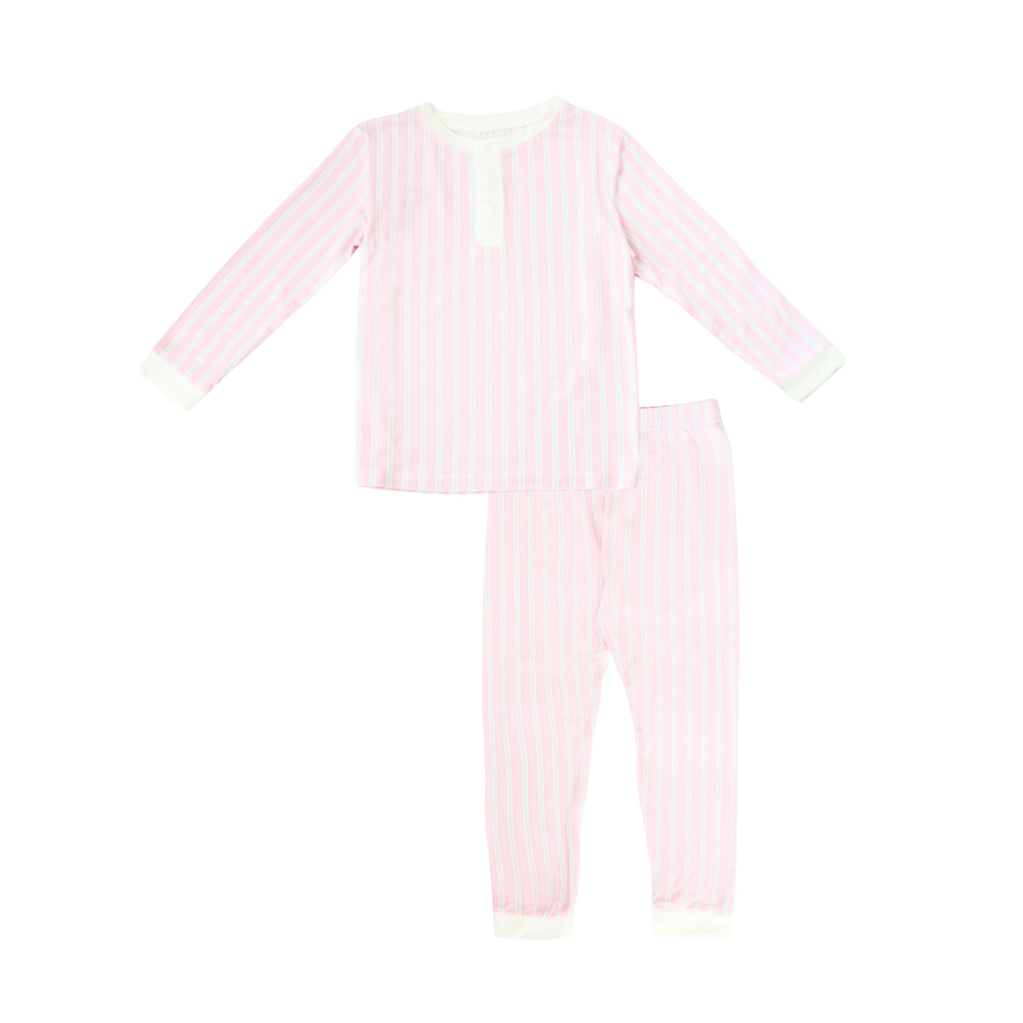 Sustainable Choice Modal Long Sleeve Pyjamas - Pink Stripe