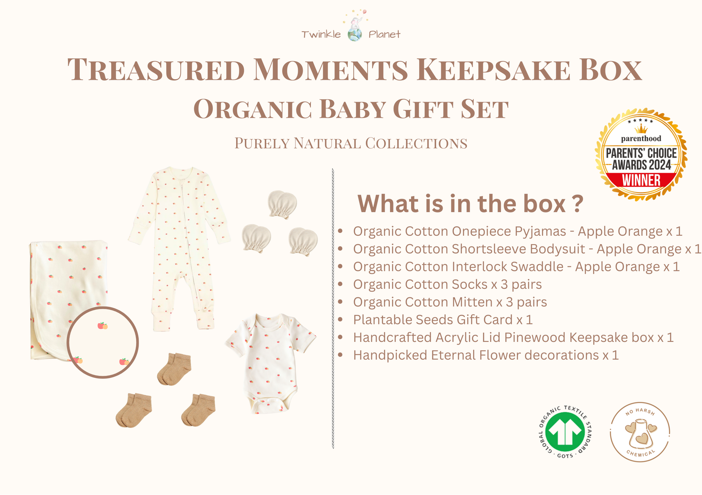 Treasured Moments Wooden Keepsake Box Baby Gift Set