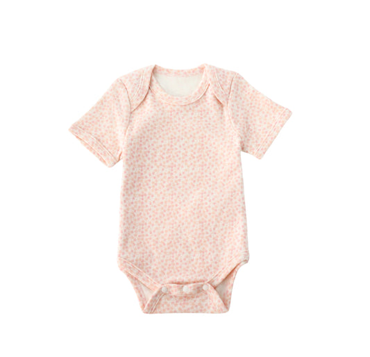 Organic Cotton Short Sleeve Baby Bodysuit - Blossom Flower