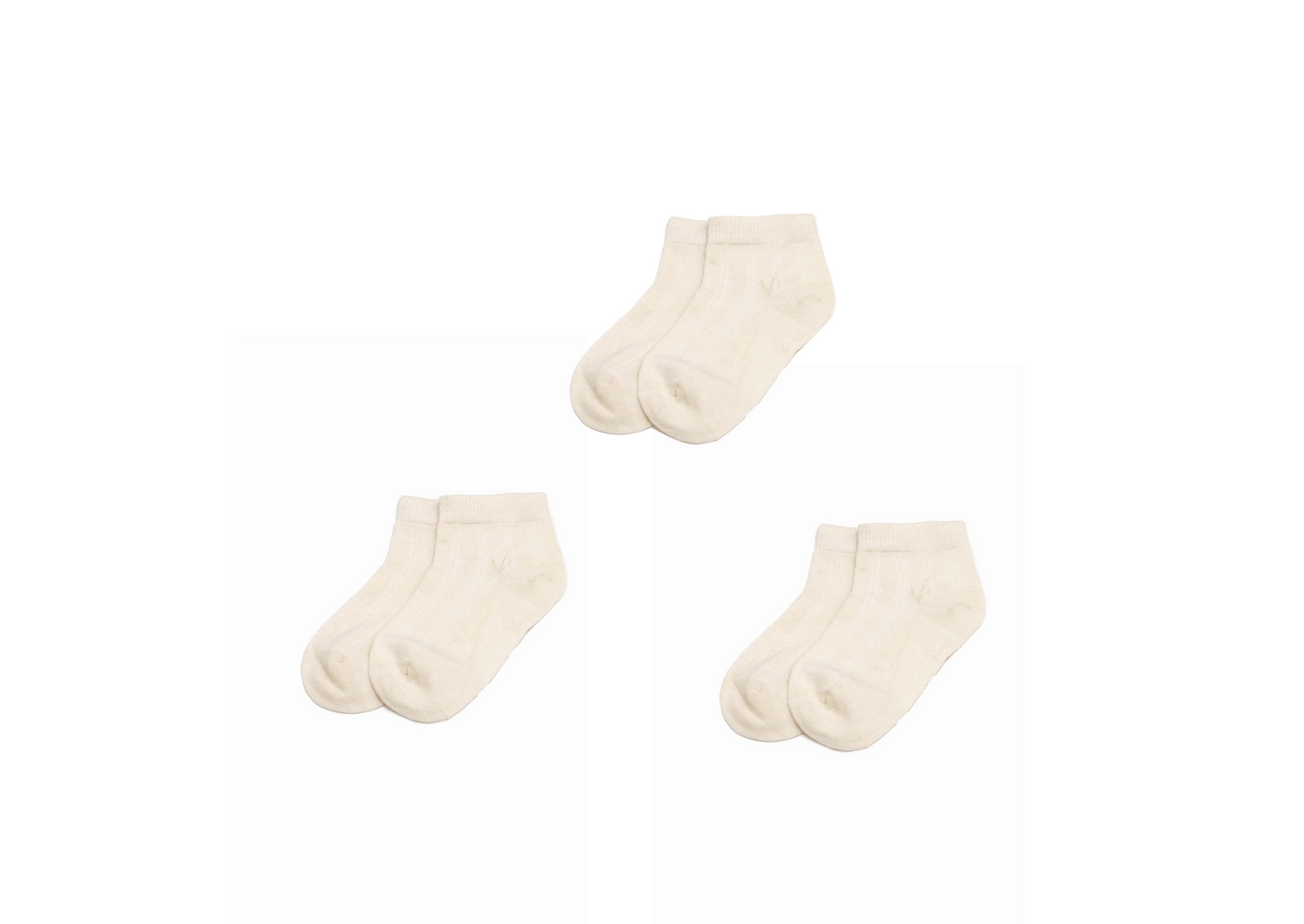 [3 pairs Bundle] Organic Cotton Socks  - Purely Natural