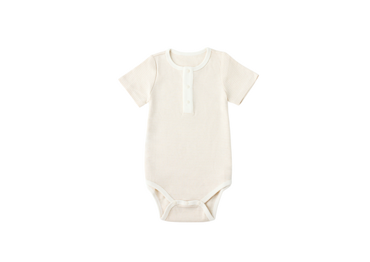 Organic Cotton Short Sleeve Baby Bodysuit -Purely Natural